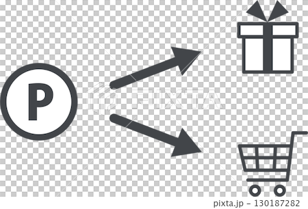 貯まったポイントの使い道のイメージイラスト 130187282