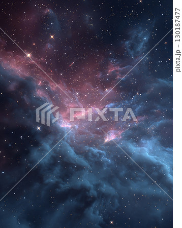 宇宙空間に広がる幻想的な星雲 130187477