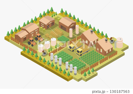 Isometric Farm 130187563