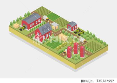 Isometric Farm Isometric Farm 130187597
