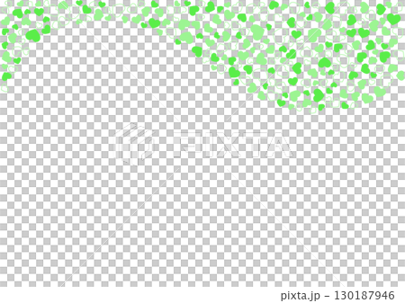 心形圖案背景綠色3色邊框和純色心形 心形圖案背景綠色3色邊框和純色心形 130187946