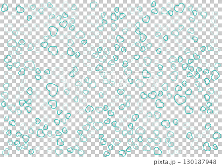 Heart pattern background, 3 green colors, border heart 130187948