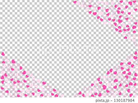 Heart pattern background Pink 3-color border and solid color heart 130187984