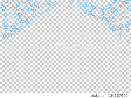 心形圖案背景,藍色 3 種顏色,邊框心形 心形圖案背景,藍色 3 種顏色,邊框心形 130187992