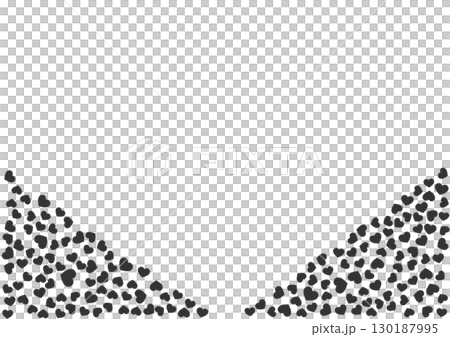 ハート柄の背景 白黒の単色 ハート 130187995