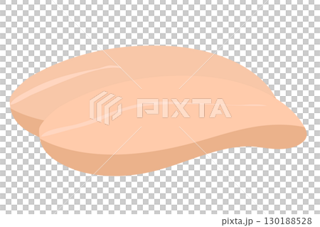 Simple illustration of chicken fillet meat 130188528
