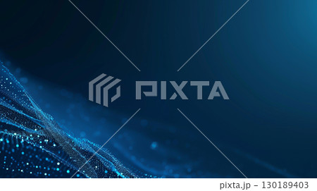青い抽象的なデジタルネットワーク背景 130189403