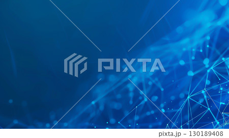 青い抽象的なデジタルネットワーク背景 青い抽象的なデジタルネットワーク背景 130189408
