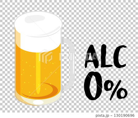 0%酒精啤酒插圖 130190696