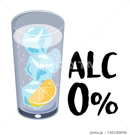 アルコール0％の酎ハイのイラスト 130190699