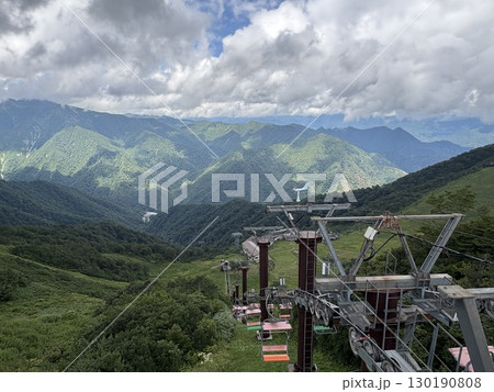 谷川岳天神平駅からリフト乗り場を望む_夏の谷川岳ロープウェイリフト 130190808