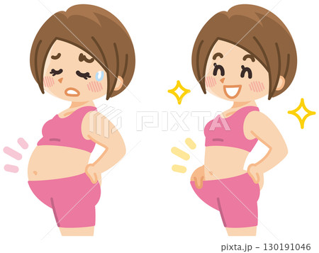 ダイエットに成功した若い女性 130191046