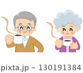 コーヒーを飲むシニア世代 130191384