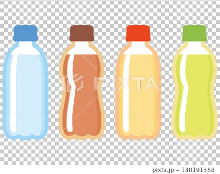 彩色塑膠瓶裝飲料 130191388