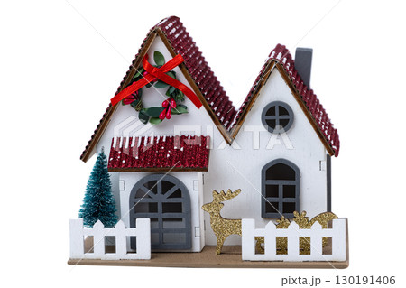 Christmas house isolated 130191406