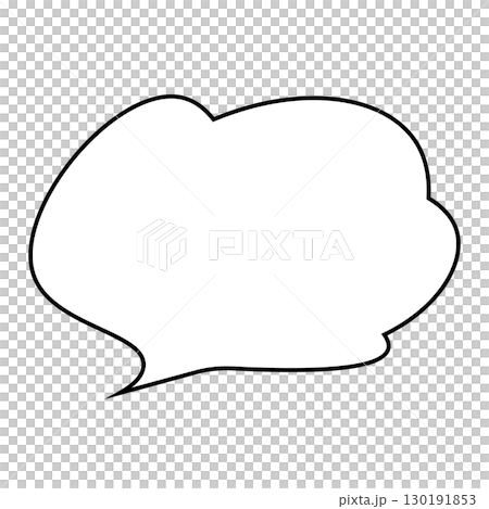 Simple speech bubble illustration on white background 130191853