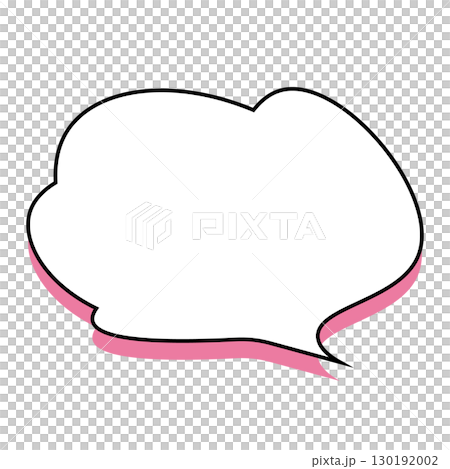シンプルな吹き出しのイラスト 白背景 シンプルな吹き出しのイラスト 白背景 130192002
