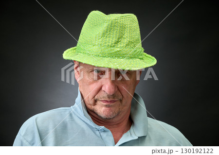 Portrait of a senior man in a vintage Harcourt style lighting Portrait of a senior man in a vintage Harcourt style lighting 130192122