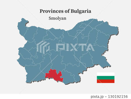 Vector map of Bulgaria - Smolyan Province 130192156