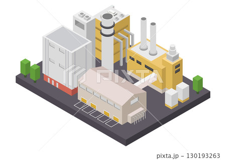 Isometric factory 130193263