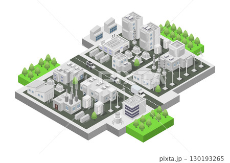 Isometric factory Isometric factory 130193265
