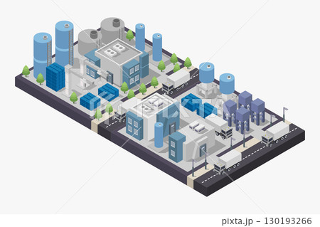 Isometric factory Isometric factory 130193266
