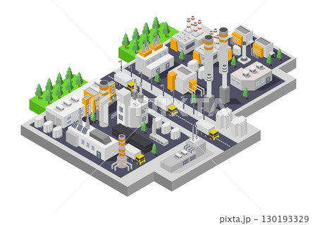 Isometric factory 130193329