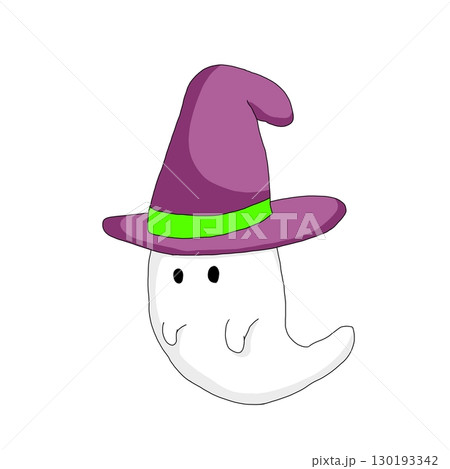 ハロウィンにぴったりのユニークなおばけイラスト 130193342