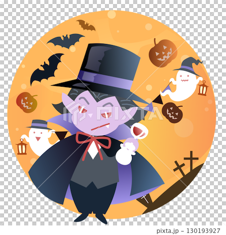 Cute Halloween Vampire 130193927