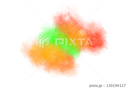 Colorful smoke cloud with vibrant red green and yellow gradient on transparent background abstract paint explosion Colorful smoke cloud with vibrant red green and yellow gradient on transparent background abstract paint explosion 130194127