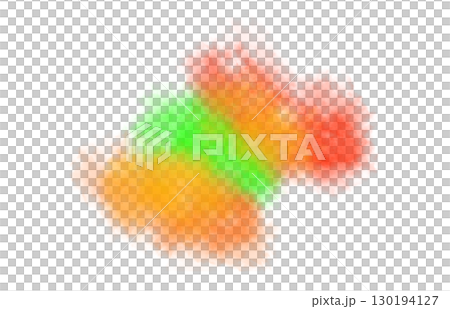 Colorful smoke cloud with vibrant red green and yellow gradient on transparent background abstract paint explosion Colorful smoke cloud with vibrant red green and yellow gradient on transparent background abstract paint explosion 130194127