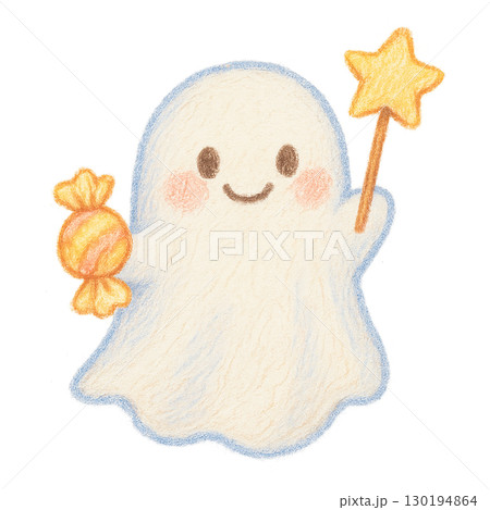 ハロウィン用のかわいいお化けキャラクター 130194864