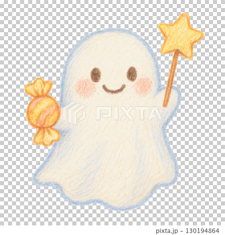 ハロウィン用のかわいいお化けキャラクター 130194864