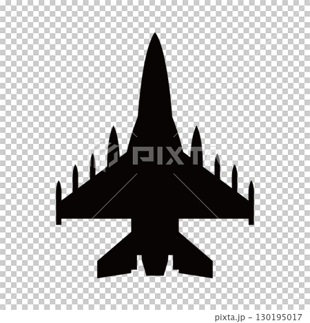 戦闘機のシンプルなシルエット,戦争のイメージ 130195017