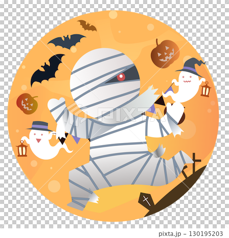 かわいいハロウィンのミイラ 130195203