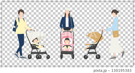 Push the stroller Mama 130195383