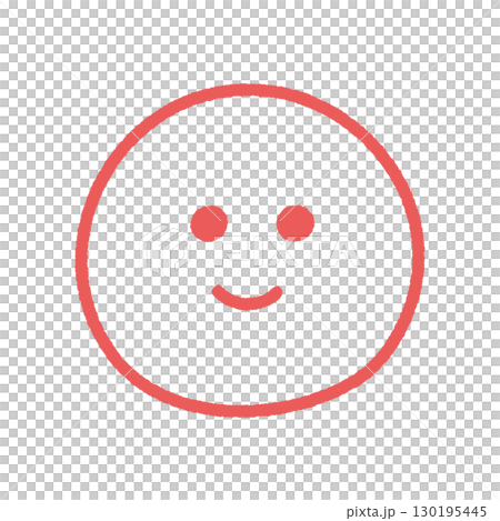 にこにこ笑っている顔の手書きの赤い絵文字 - シンプルでかわいい笑顔やLIKE・いいねのイメージ素材 にこにこ笑っている顔の手書きの赤い絵文字 - シンプルでかわいい笑顔やLIKE・いいねのイメージ素材 130195445