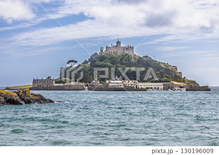 St Michael's Mount, Cornwall. Island Castle Rising Above Mount's Bay on a Calm Sea St Michael's Mount, Cornwall. Island Castle Rising Above Mount's Bay on a Calm Sea 130196009