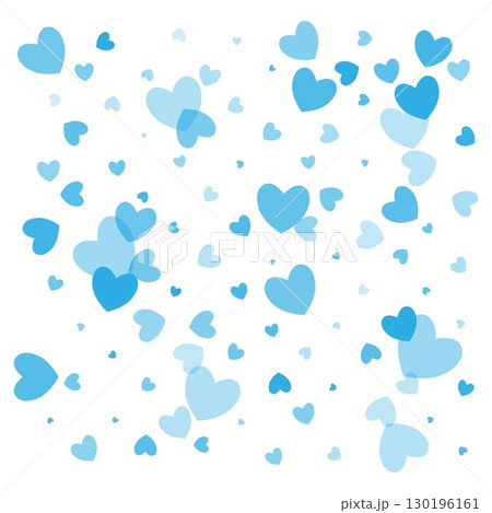 Seamless pattern of simple blue hearts on a white background. Festive background for Valentine's day. 130196161