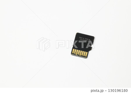 Micro sd card or TransFlash isolated on white background. 130196180