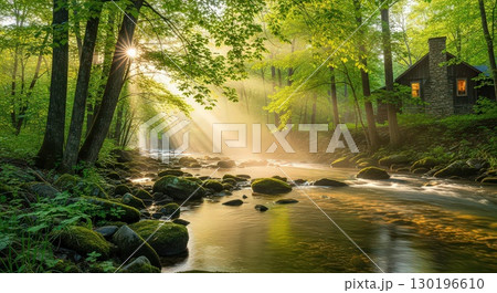 big buddha statue in the forest 130196610