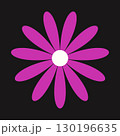 Bright purple bloom rendered in a clean, minimal style. A stylized daisy that radiates vivid charm and creative expression... 130196635