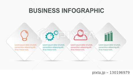 Business infographic template. 130196979