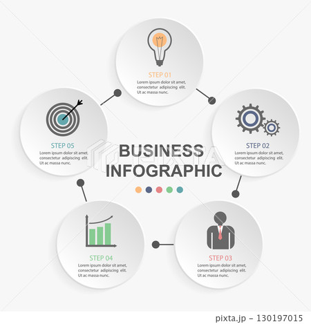 Business infographic template. 130197015