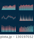 Business chart collection. Set of graphs. 130197032