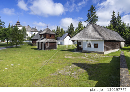 Museum of Liptov Village in Pribylina showcasing Slovakian rural architecture 130197775