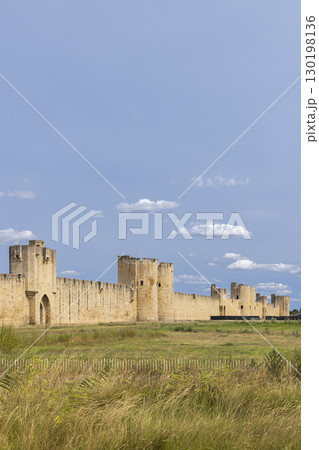 Aigues-Mortes walls and fortifications, Departement Gard, Occitanie, France 130198136