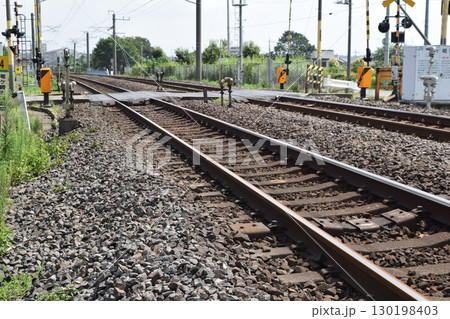 常磐線の鉄道線路 茨城県 130198403