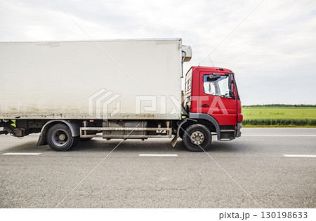 Freight vehicles on the track. Freight car. Truck. Freight vehicles on the track. Freight car. Truck. 130198633