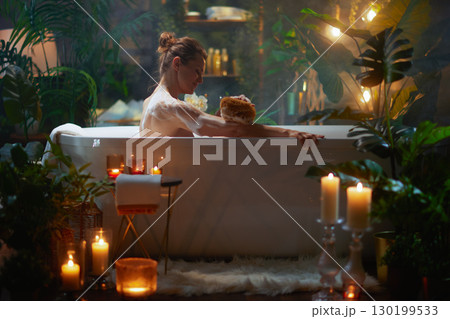 Luxurious Home Spa: Loofah and Bubbles Luxurious Home Spa: Loofah and Bubbles 130199533